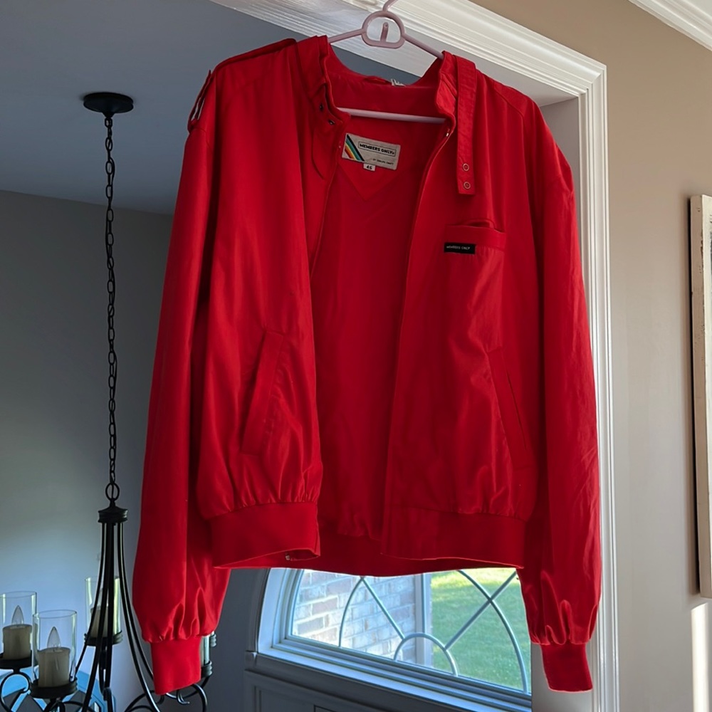 Vintage 80s members only bomber jacket